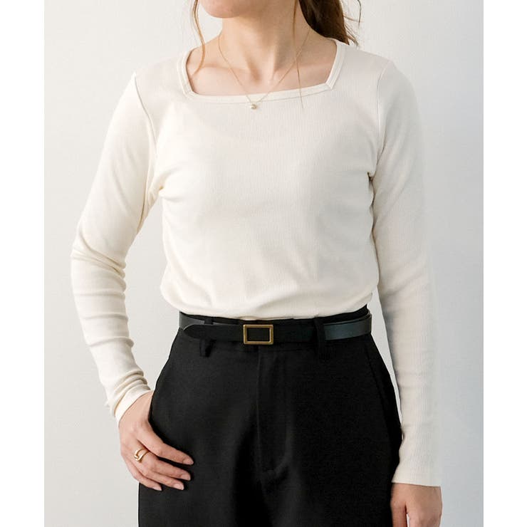 ネックが選べるリブカットソー 春 秋 冬 M L | aquagarage | 詳細画像14 