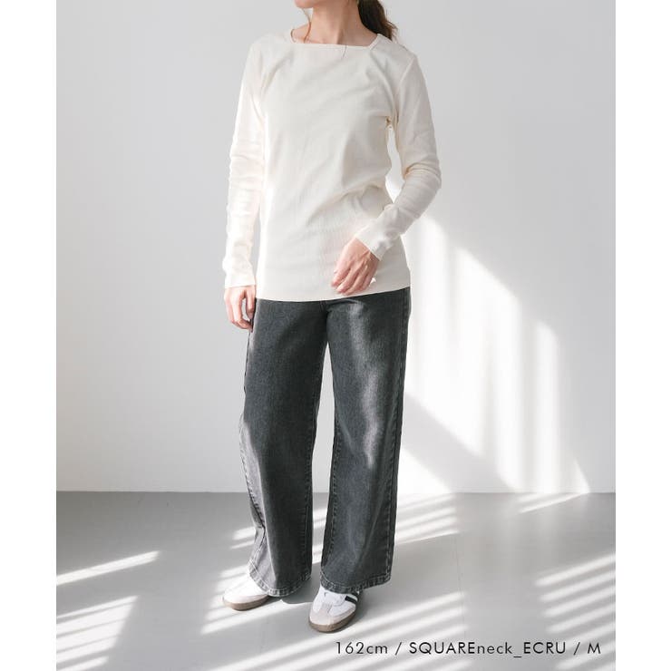 ネックが選べるリブカットソー 春 秋 冬 M L | aquagarage | 詳細画像15 