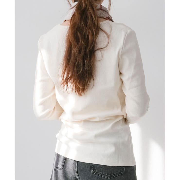 ネックが選べるリブカットソー 春 秋 冬 M L | aquagarage | 詳細画像17 