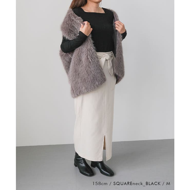 ネックが選べるリブカットソー 春 秋 冬 M L | aquagarage | 詳細画像19 