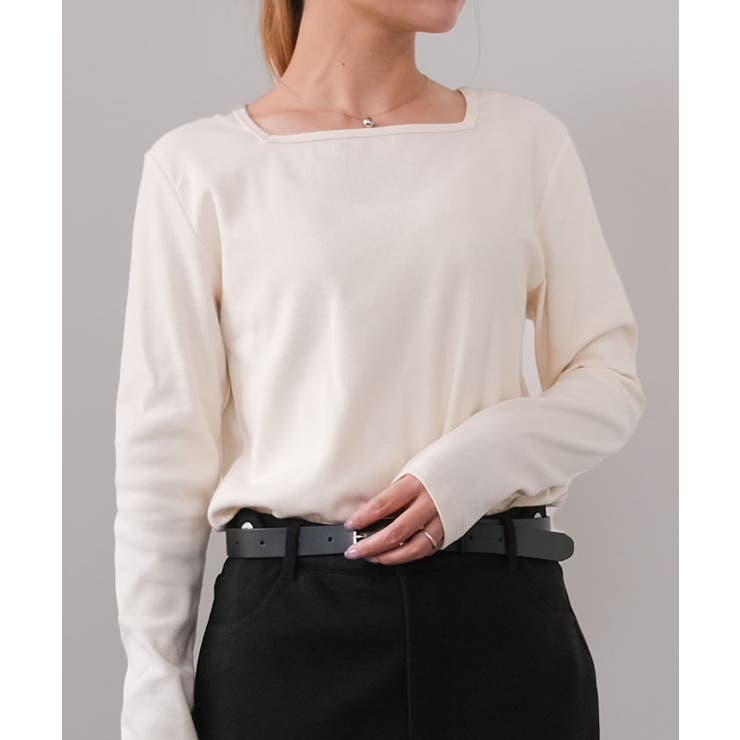 ネックが選べるリブカットソー 春 秋 冬 M L | aquagarage | 詳細画像4 