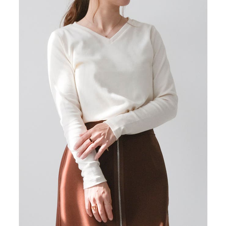 ネックが選べるリブカットソー 春 秋 冬 M L | aquagarage | 詳細画像6 