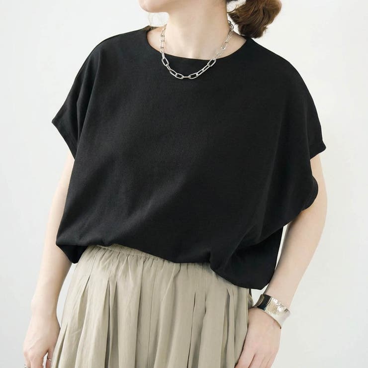ブラック | コクーンシルエット半袖トップス トップス春 夏 | aquagarage