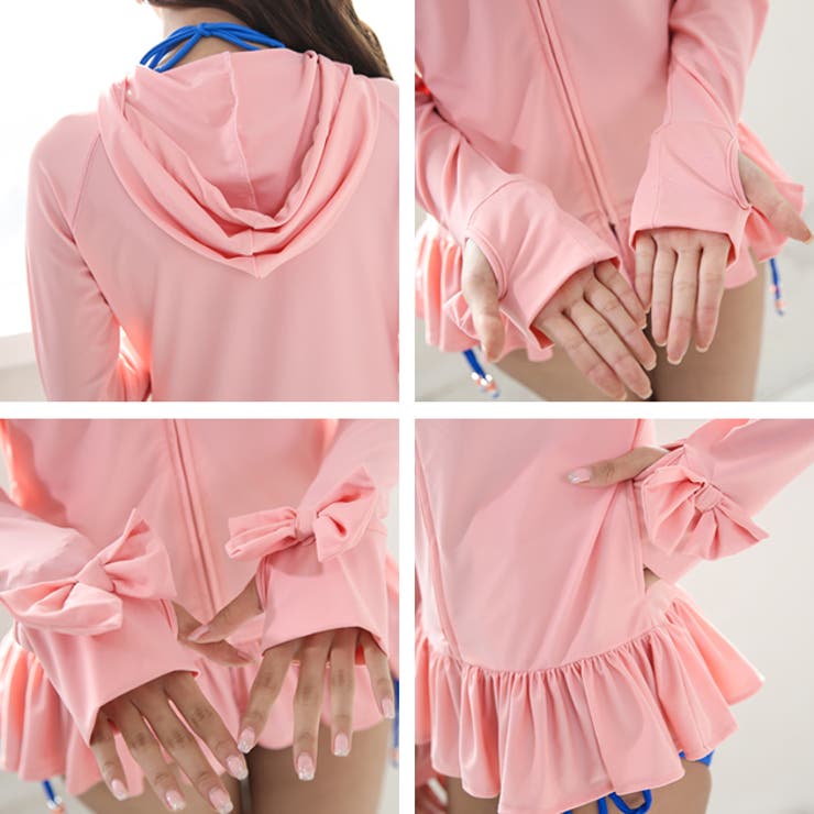 ラッシュガードフリルカーディガン ラッシュガード 海外セレブ風 品番 Qu Aquagarage アクアガレージ のレディースファッション通販 Shoplist ショップリスト