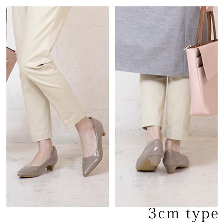 3cm or 6cmから選べるポインテッドトゥパンプス[品番