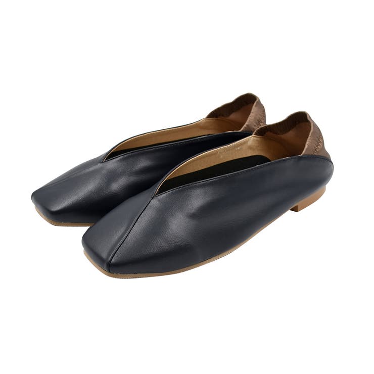 ブラック | バブーシュ Vカット スクエアトゥ | aquagarage