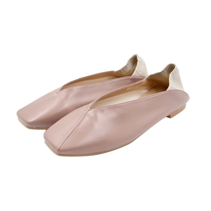 グレージュ | バブーシュ Vカット スクエアトゥ | aquagarage