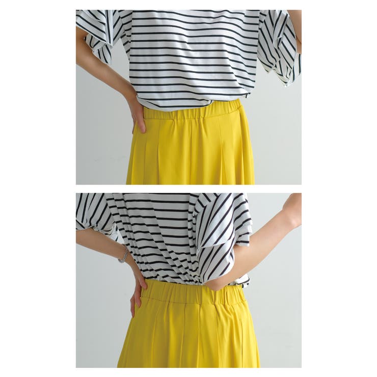 歩くたびにキレイに揺れるシルエット！タック入りワイトパンツ | aquagarage | 詳細画像13 