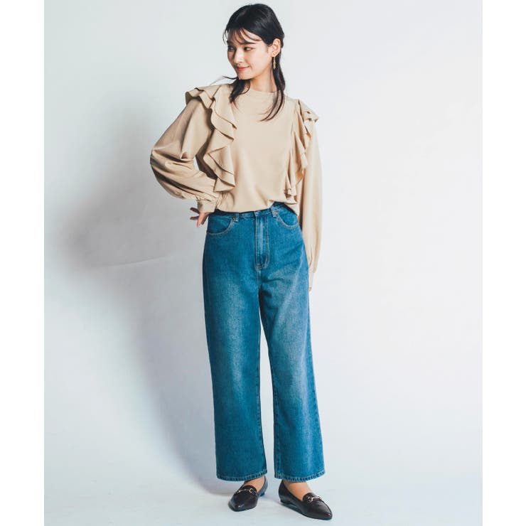 ライトブルー | 今すぐ取り入れたい！5サイズ展開ワイドデニムパンツ | aquagarage