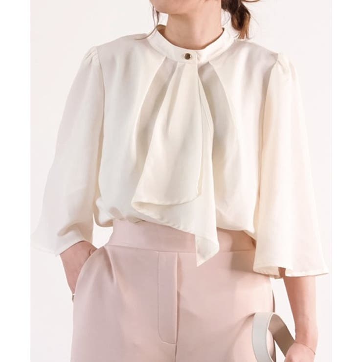 フレア袖が大人可愛い印象に!！スカーフタイフレア袖ブラウス オフィスカジュアル | aquagarage | 詳細画像26 