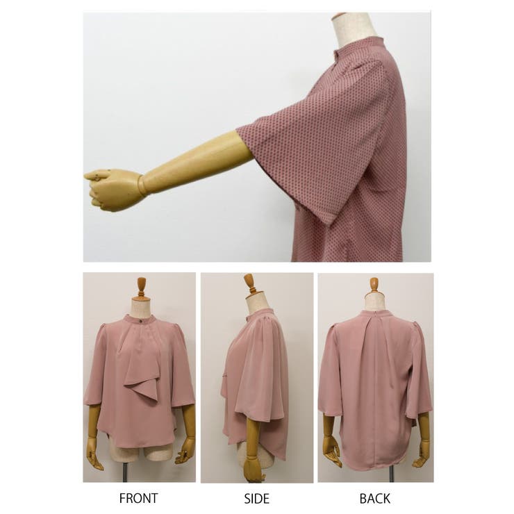 フレア袖が大人可愛い印象に!！スカーフタイフレア袖ブラウス オフィスカジュアル | aquagarage | 詳細画像37 