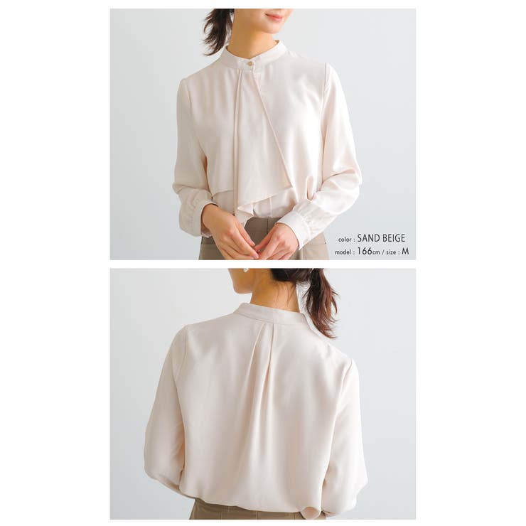 凛とした印象と甘さのバランスが絶妙なスカーフタイブラウス オフィスカジュアル | aquagarage | 詳細画像13 