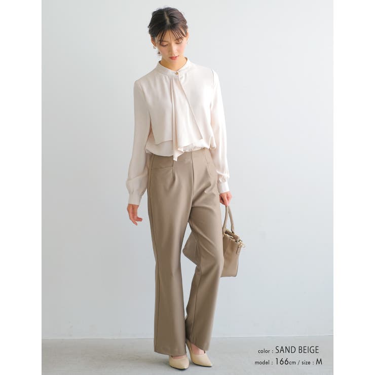 凛とした印象と甘さのバランスが絶妙なスカーフタイブラウス オフィスカジュアル | aquagarage | 詳細画像15 