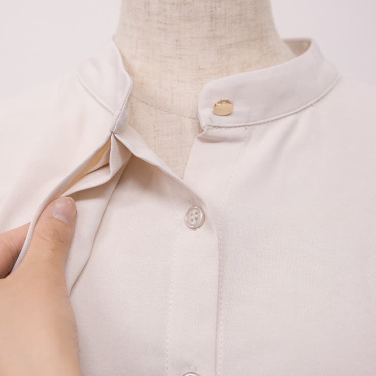 凛とした印象と甘さのバランスが絶妙なスカーフタイブラウス オフィスカジュアル | aquagarage | 詳細画像9 