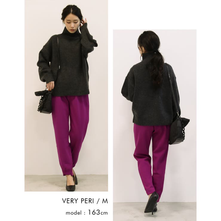 裏ベロアだから寒い季節もあったかい♪裾デザインジョガーパンツ | aquagarage | 詳細画像17 