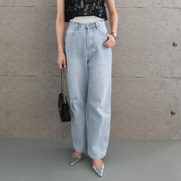 ブルー | トレンドを着こなせるデニムワイドパンツ | aquagarage