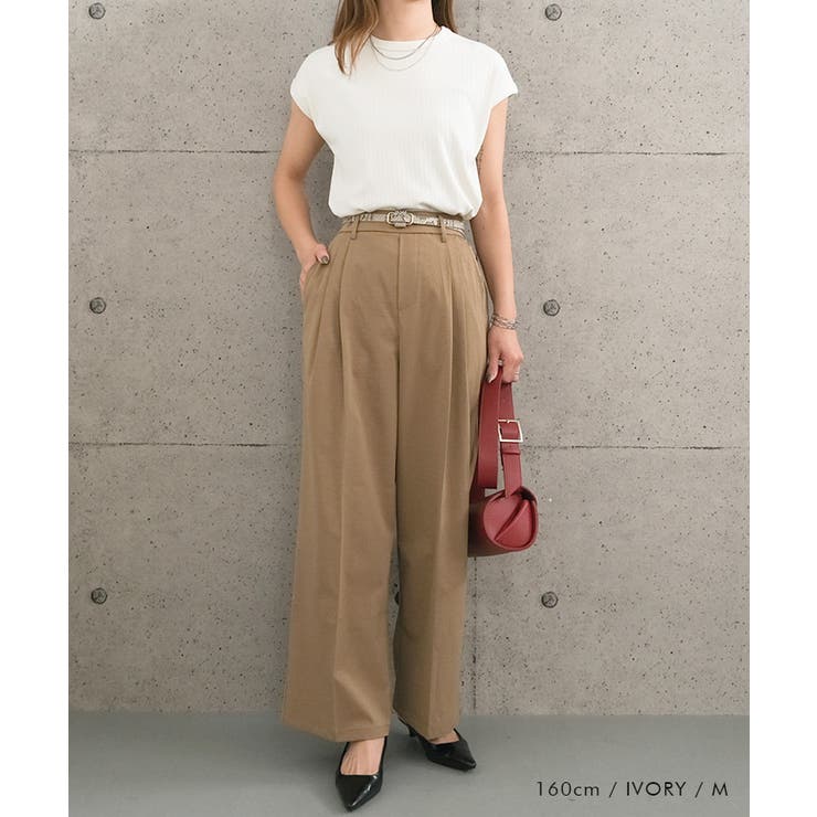 フレンチスリーブリブトップス 春 夏 秋 | aquagarage | 詳細画像6 