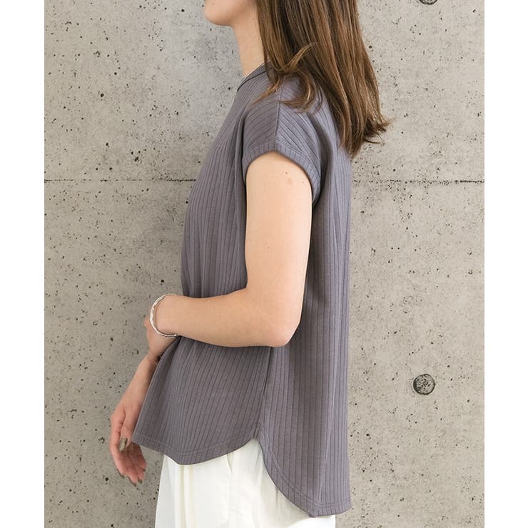 フレンチスリーブリブトップス 春 夏 秋 | aquagarage | 詳細画像8 