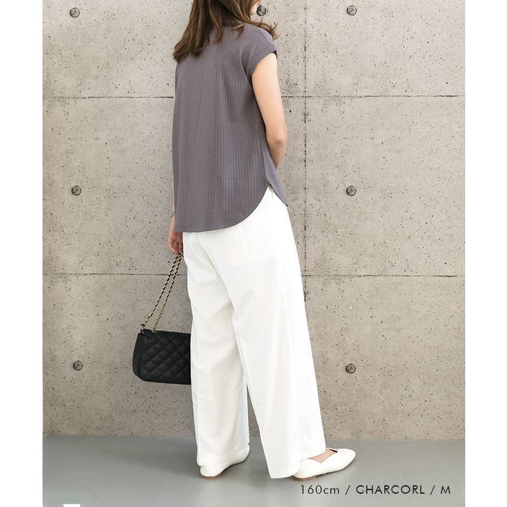 フレンチスリーブリブトップス 春 夏 秋 | aquagarage | 詳細画像9 