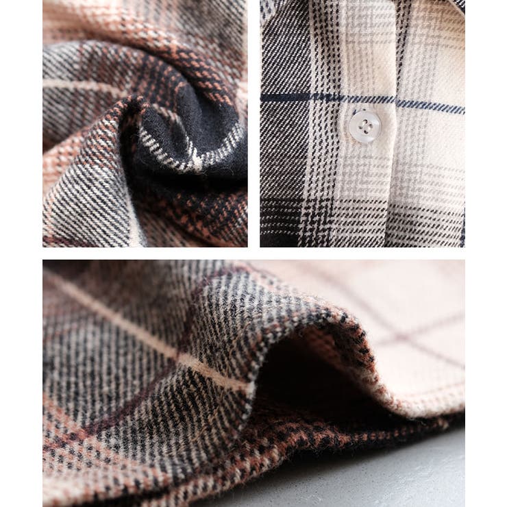 チェックロングシャツ 秋 冬 レディース チェック ロング シャツメール | aquagarage | 詳細画像31 