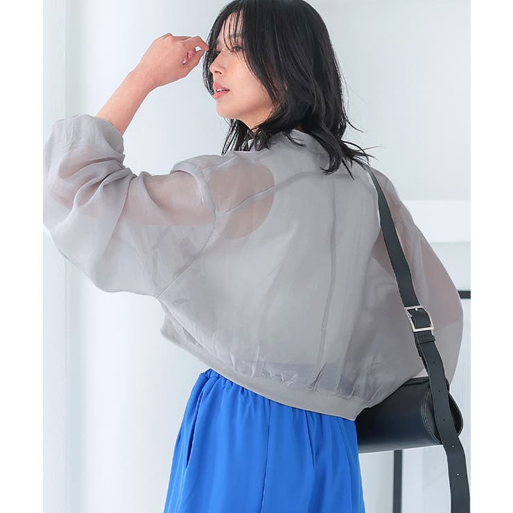 バンドカラーシアーシャツ レディース 春 秋 M | aquagarage | 詳細画像12 