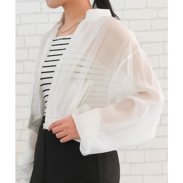 バンドカラーシアーシャツ レディース 春 秋 M | aquagarage | 詳細画像24 