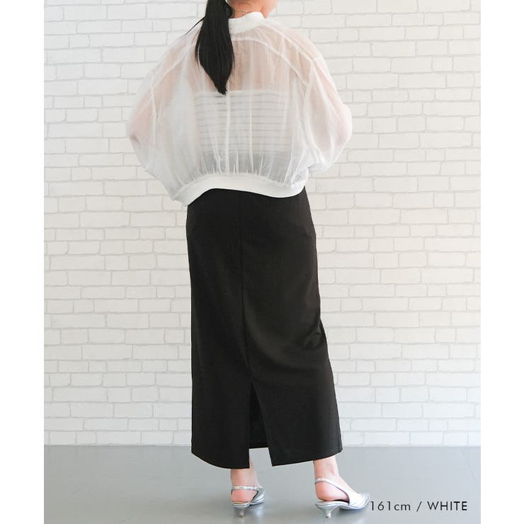 バンドカラーシアーシャツ レディース 春 秋 M | aquagarage | 詳細画像25 