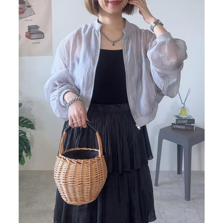 バンドカラーシアーシャツ レディース 春 秋 M | aquagarage | 詳細画像4 