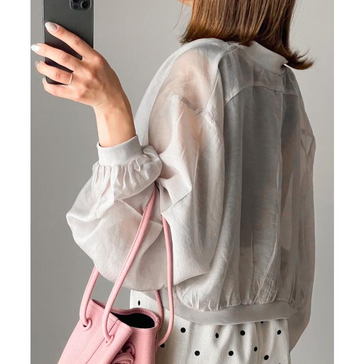 バンドカラーシアーシャツ レディース 春 秋 M | aquagarage | 詳細画像7 