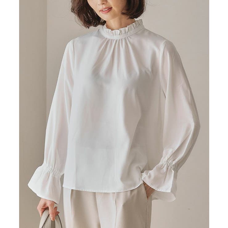 フリルスタンドカラーブラウス 秋 冬 | aquagarage | 詳細画像14 