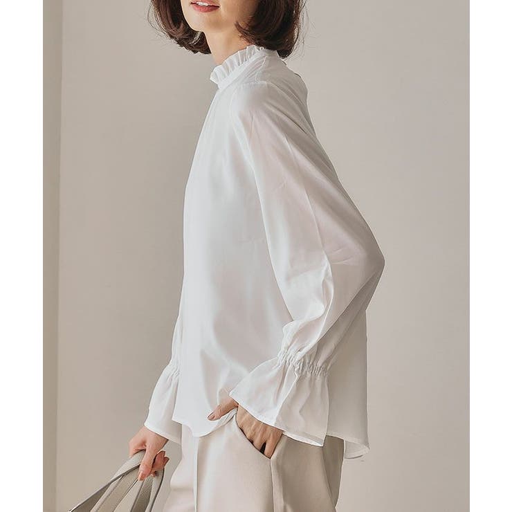 フリルスタンドカラーブラウス 秋 冬 | aquagarage | 詳細画像15 