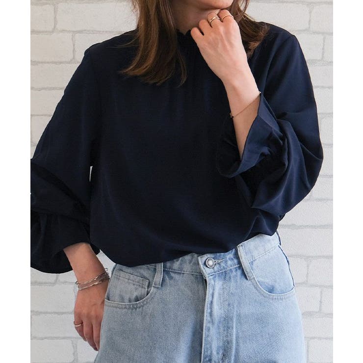 フリルスタンドカラーブラウス 秋 冬 | aquagarage | 詳細画像18 