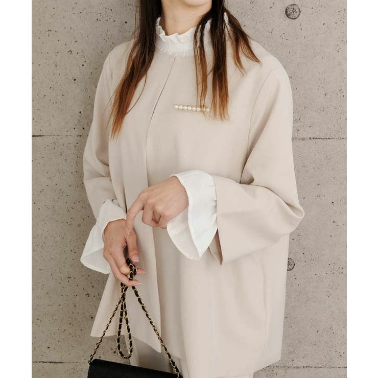 フリルスタンドカラーブラウス 秋 冬 | aquagarage | 詳細画像22 