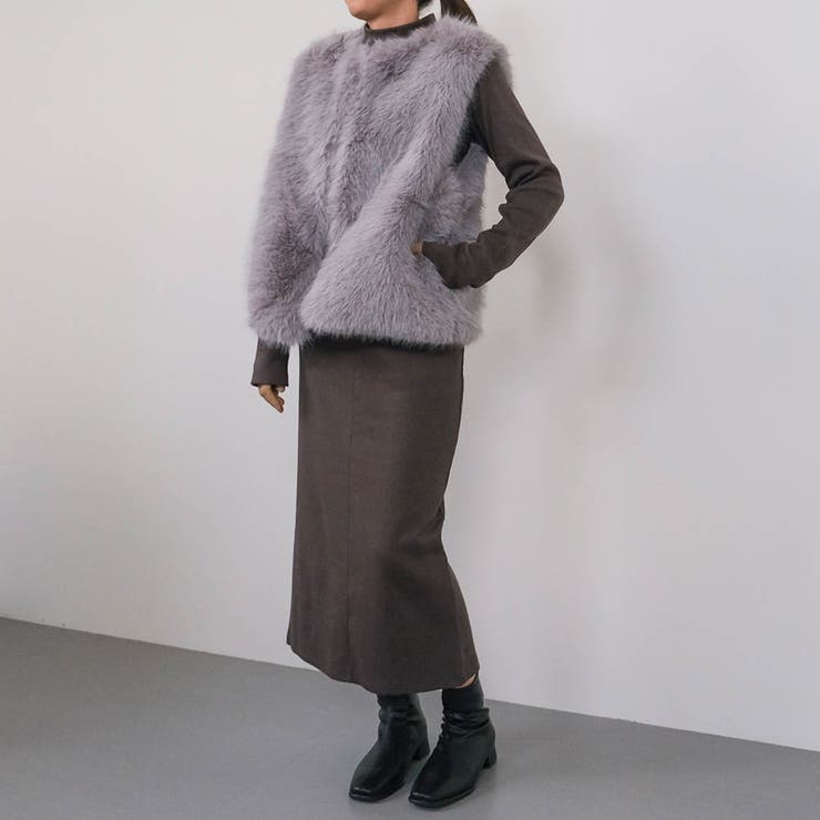 チャコール | フィンガースリーブプチハイリブワンピース 春  秋 冬 | aquagarage