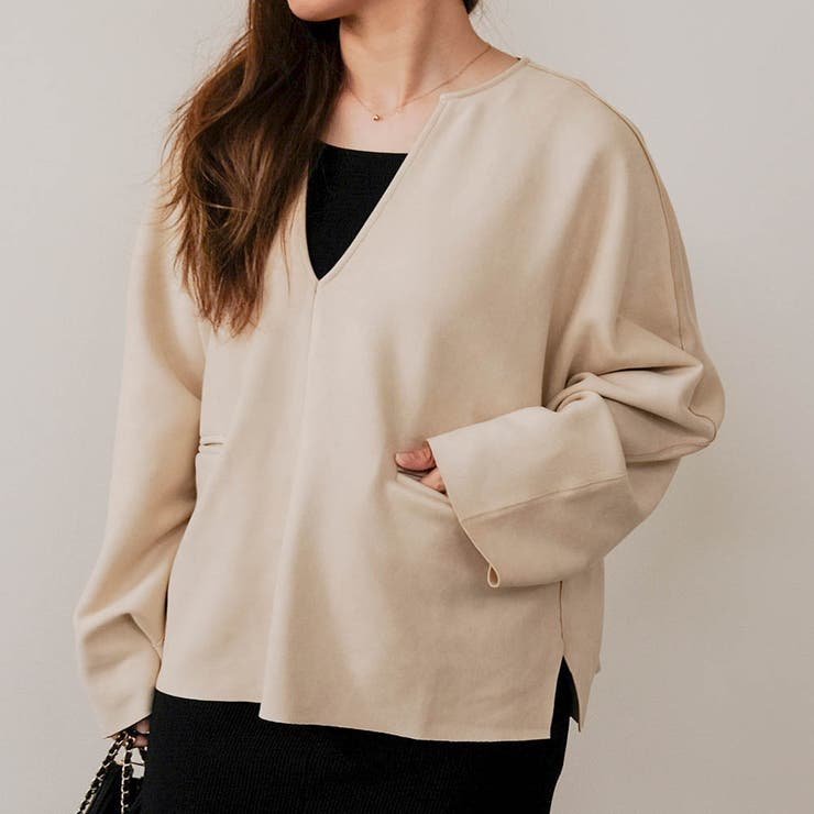 サンド | キーネックオーバートップス 春 秋 冬 M レディース | aquagarage