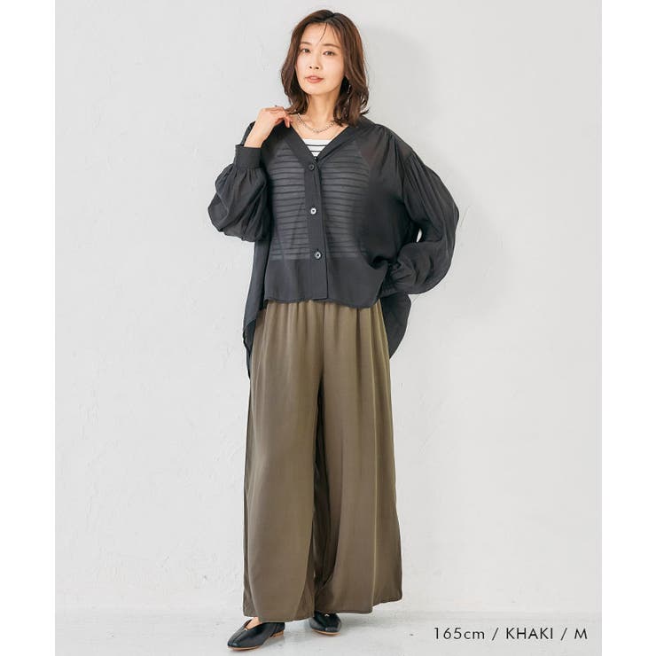 選べる3丈！冷感ワイドパンツ レディース 春 夏 M L | aquagarage | 詳細画像6 