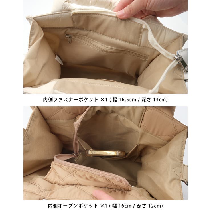 ハンド・ショルダーの2wayで使える! キルティングハンドバッグ | aquagarage | 詳細画像9 
