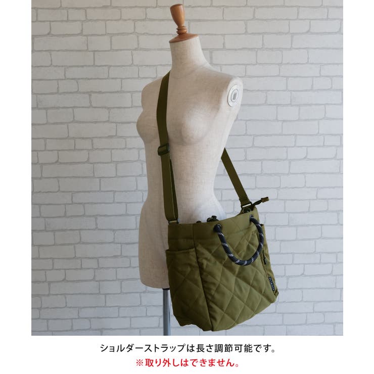 お出かけやマザーズバッグとしても活躍！キルト2wayトートバック | aquagarage | 詳細画像13 