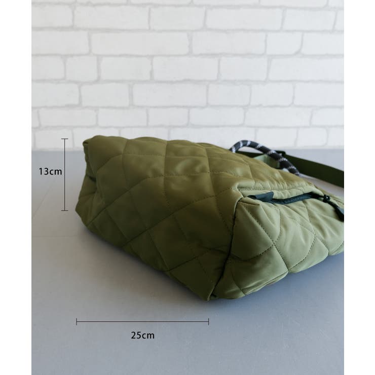 お出かけやマザーズバッグとしても活躍！キルト2wayトートバック | aquagarage | 詳細画像5 