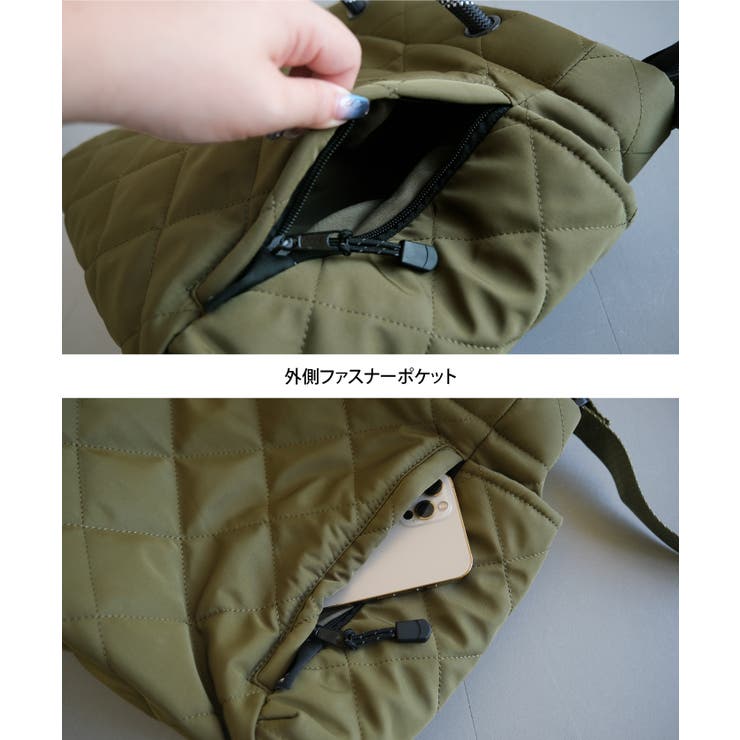 お出かけやマザーズバッグとしても活躍！キルト2wayトートバック | aquagarage | 詳細画像6 