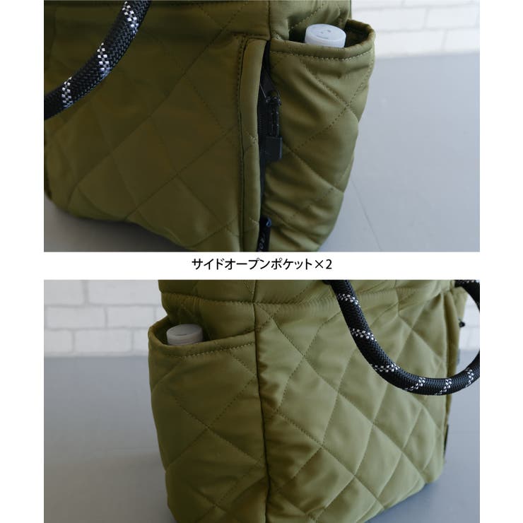 お出かけやマザーズバッグとしても活躍！キルト2wayトートバック | aquagarage | 詳細画像7 