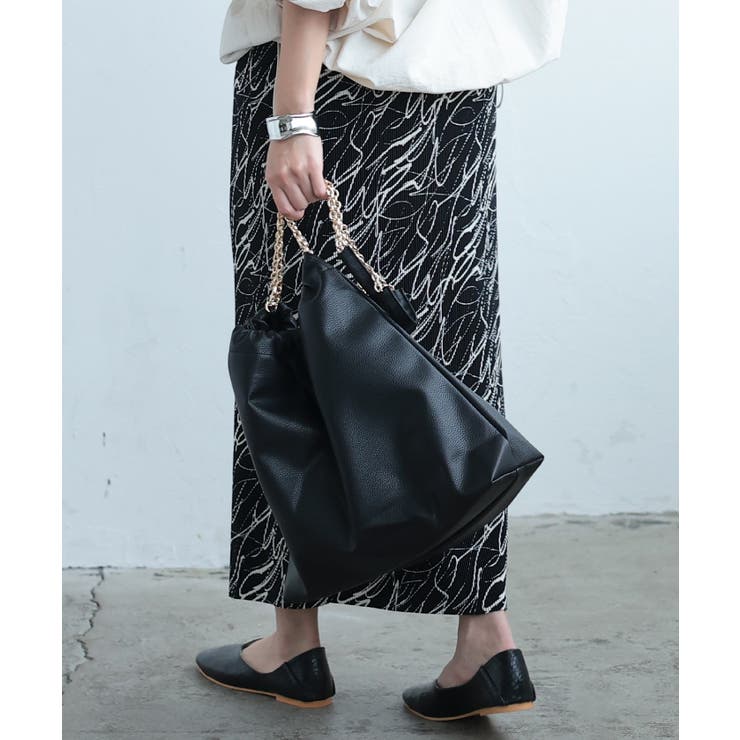 たっぷり大容量で使える♪ポーチ付きチェーントートバッグ | aquagarage | 詳細画像13 