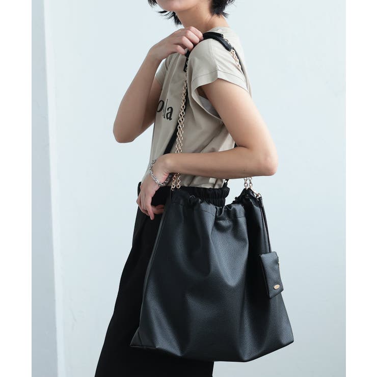 たっぷり大容量で使える♪ポーチ付きチェーントートバッグ | aquagarage | 詳細画像8 