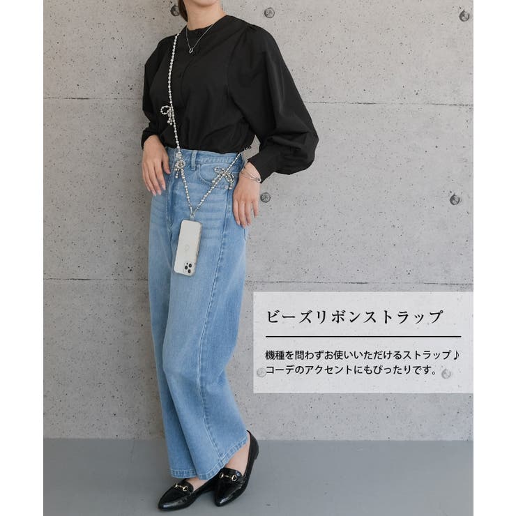 ビーズリボンストラップ レディース パール | aquagarage | 詳細画像2 