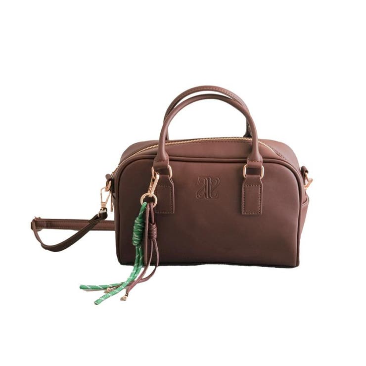 ブラウン | 2wayタッセル横長ボストンバッグ  レディース | aquagarage