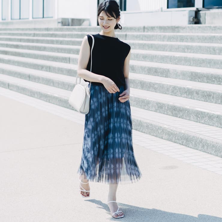 ブルー | チュールスカート プリーツスカート レディース | aquagarage