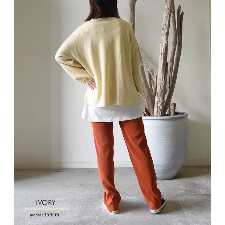 胸元のロゴプリントが存在感を高めてくれる！ロゴプリントニットトップス | aquagarage | 詳細画像23 