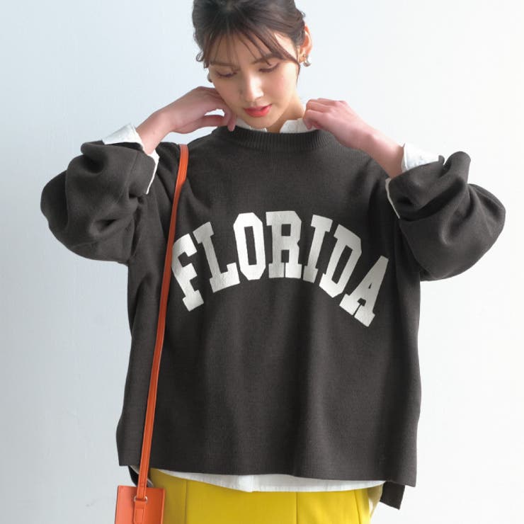 胸元のロゴプリントが存在感を高めてくれる！ロゴプリントニットトップス | aquagarage | 詳細画像5 