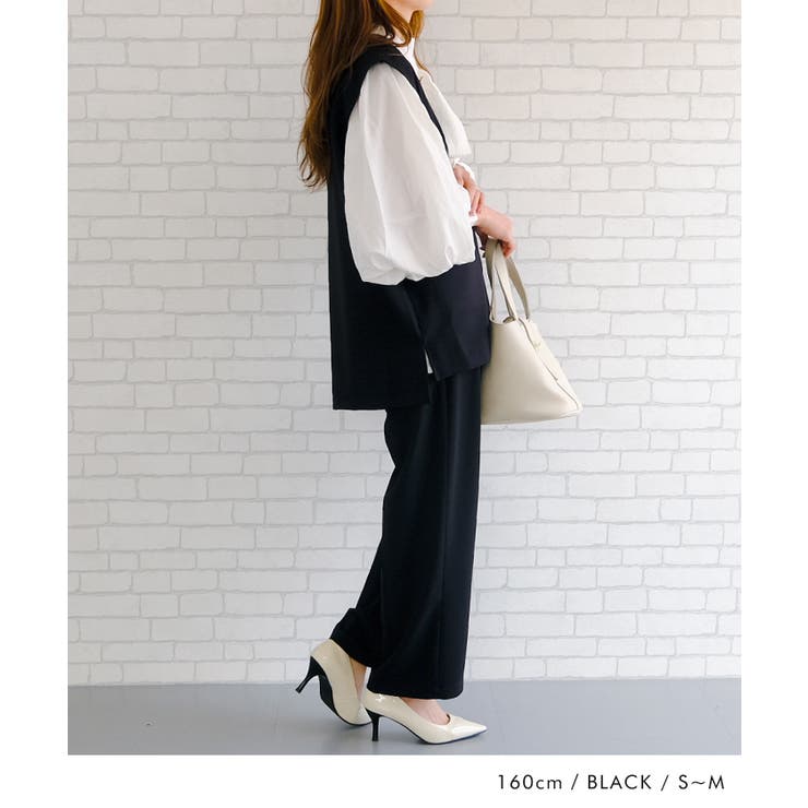 顔周りがスッキリ見せできるVネックスラッシュポケットベスト | aquagarage | 詳細画像16 