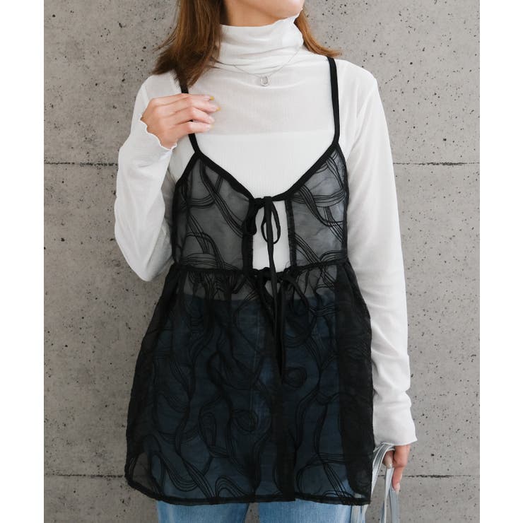 重ねるだけで旬のコーデが完成♪レースリボンビスチェ | aquagarage | 詳細画像5 